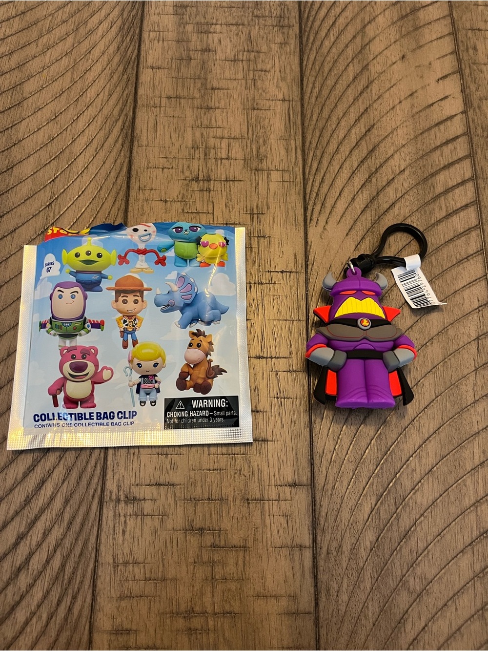 Purple Space Villain Collectible Kids Bag Clip Keychain